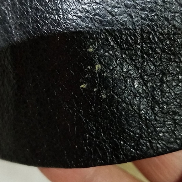 100% LEATHER SUEDE BLACK TRENCH COAT MARBLE PEBBLE MAXI LONG MOBWIFE GRUNGE GOTH - Picture 12 of 16